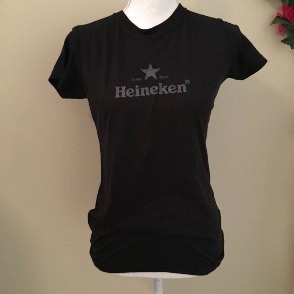 Heineken Black Gray Womens T-Shirt